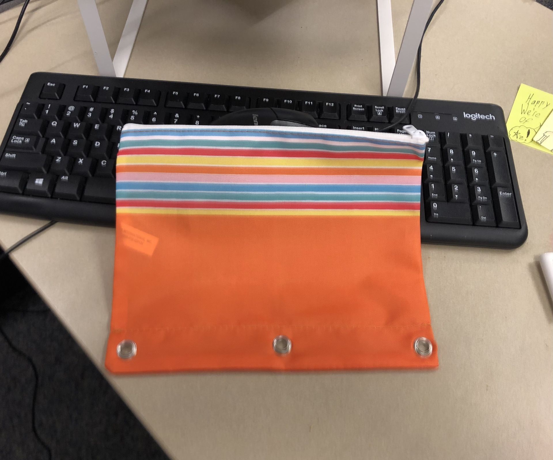 PRIDE Rainbow 3-Ring Nylon Pencil/Supply Case