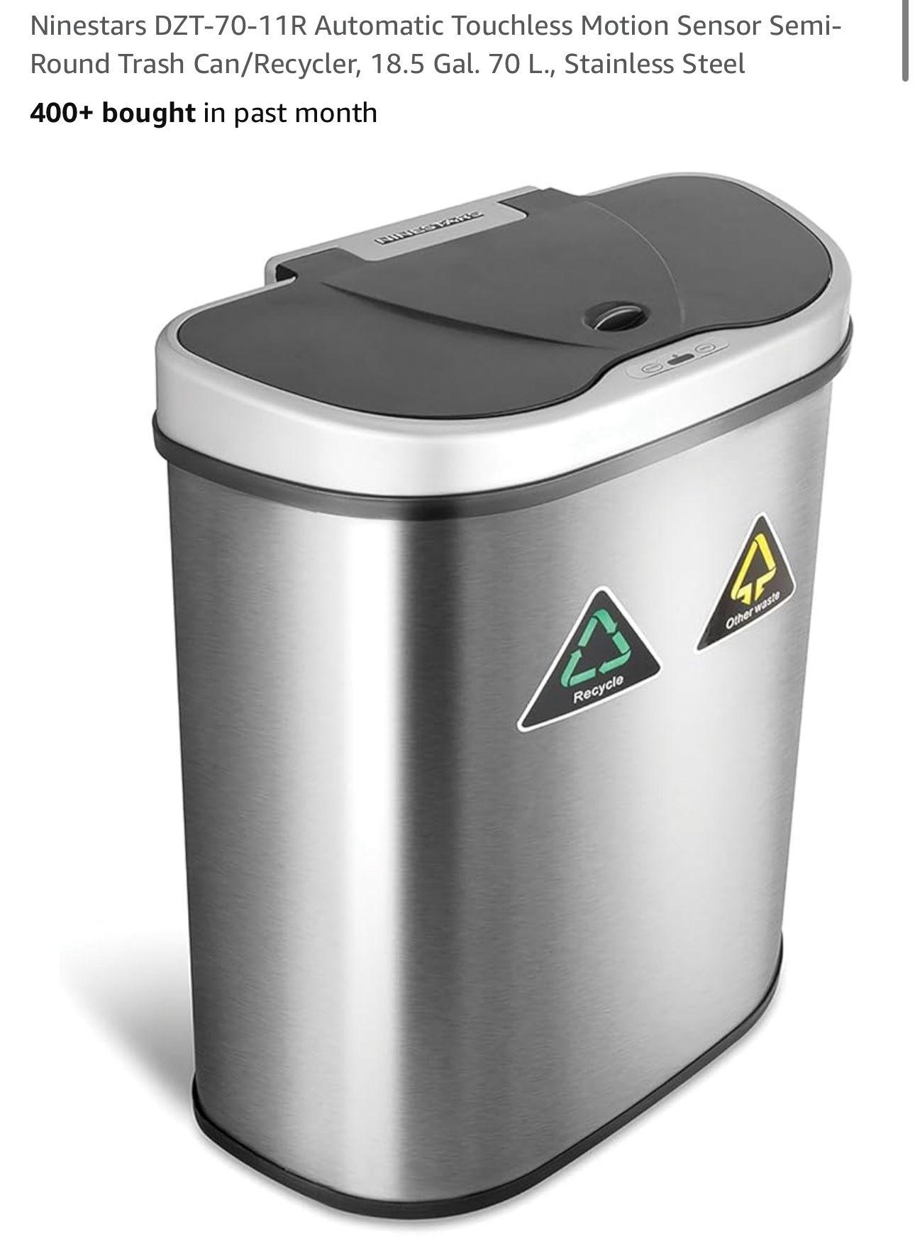 Ninestarz Trash Can