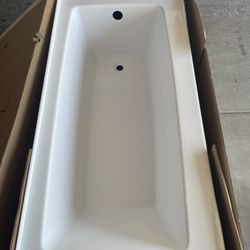 Classic 500 60 in. x 32 in. Alcove Deep Soaking Bathtub with Right Drain in High Gloss White
