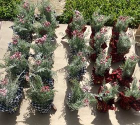 Christmas Mini Red/Black  and White/Black Burlap Trees - Christmas Decor