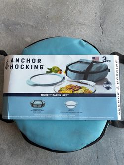 Anchor Hocking TrueFit Bake N Take 3-Piece Set