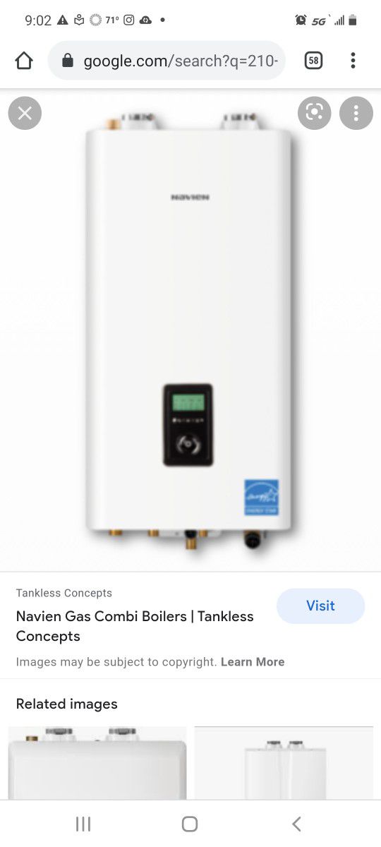 Navien NPE-210A 180,000 BTU Condensing PremiumGas Tankless Water Heater