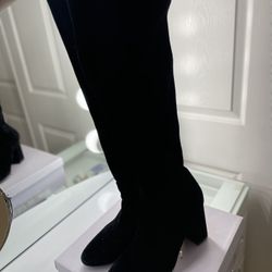 Black high heel boots