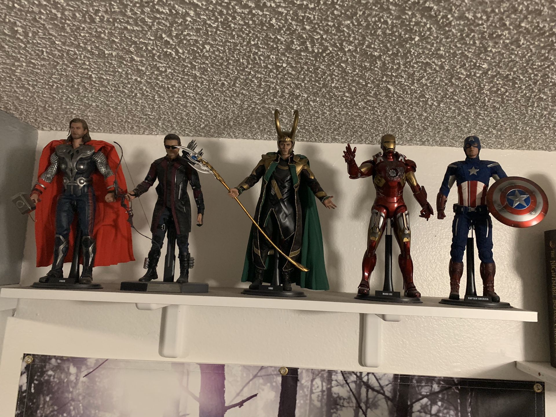 The Avengers Hot Toys Figures Disney Thor Iron Man Loki Hawkeye