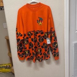 New With Tags Mens Women’s Unisex XL Extra Large Mickey Mouse  Disneyland Disney Parks Halloween Pumpkin Spirit Jersey 