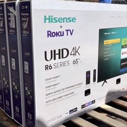 65” Hisense Smart 4k Roku Led Tv 