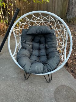 Boho Egg Chair with Cushion