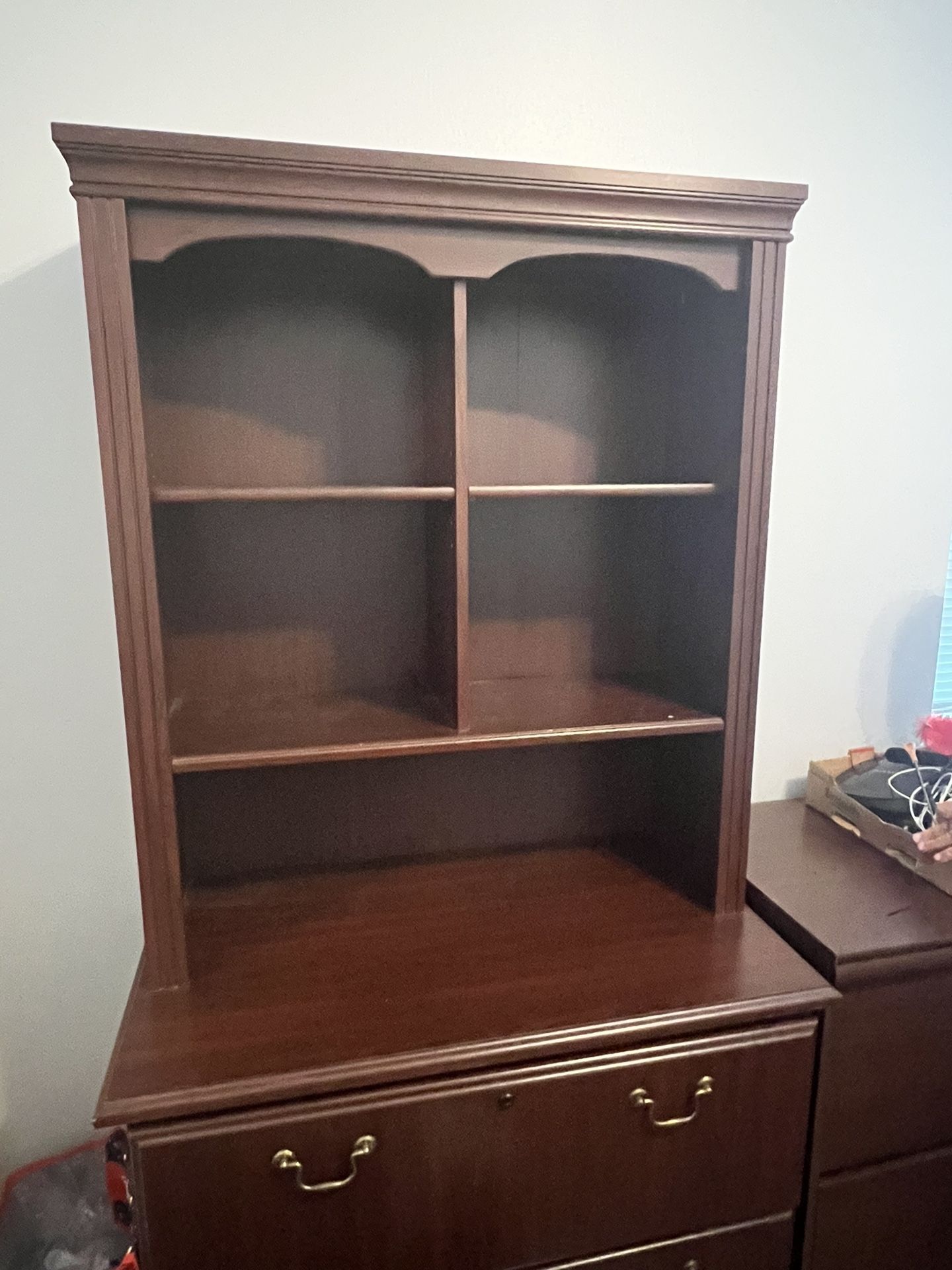 Filing Cabinet With Book Case 
