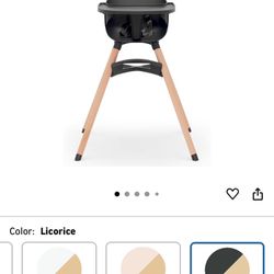 Lalo The Chair Convertible 3-in-1 High Chair for Babies & Toddlers, Dishwasher Safe Tray, Adjustable Footrest, Licorice