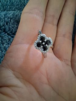 Sterling silver Black Ring Size 7