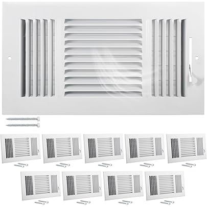 Wesiti 10 Pcs 12 x 6 Inch Vent Covers for Home Ceiling HVAC Sidewall