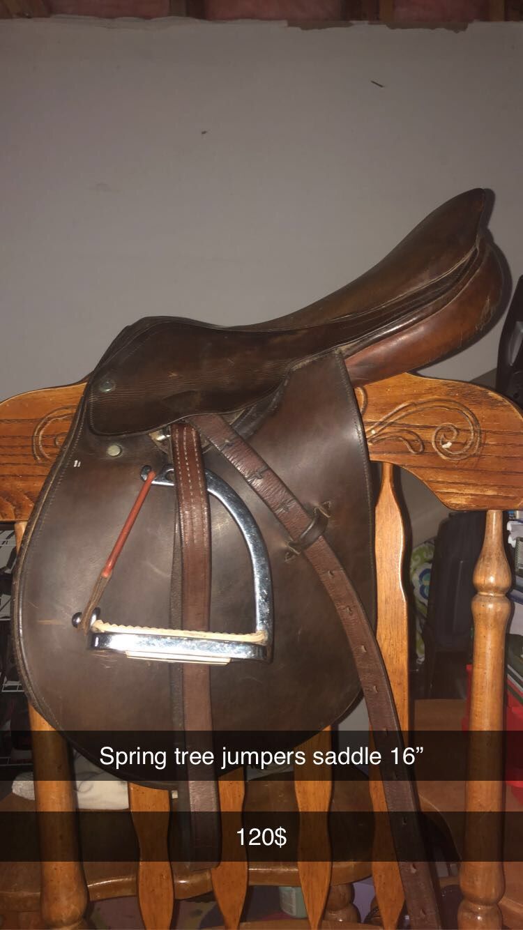 English Jumpers Saddle,Spring Tree 16” 120$