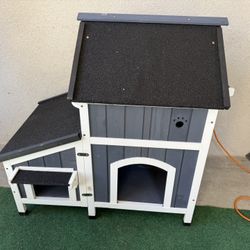 2 Story Cat House Indoor Or Outdoor Use 