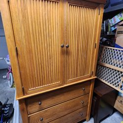 Solid Oak Armoire 