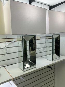 Unique Rectangular Mirrored Lamp