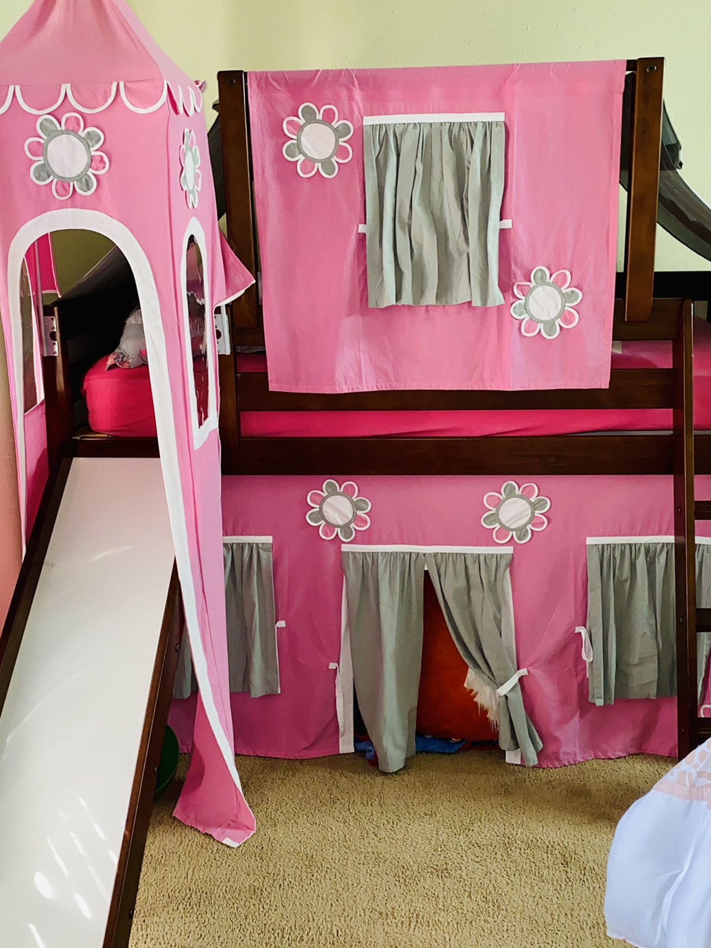 Girl Princess Castle Bed W/ Slide
