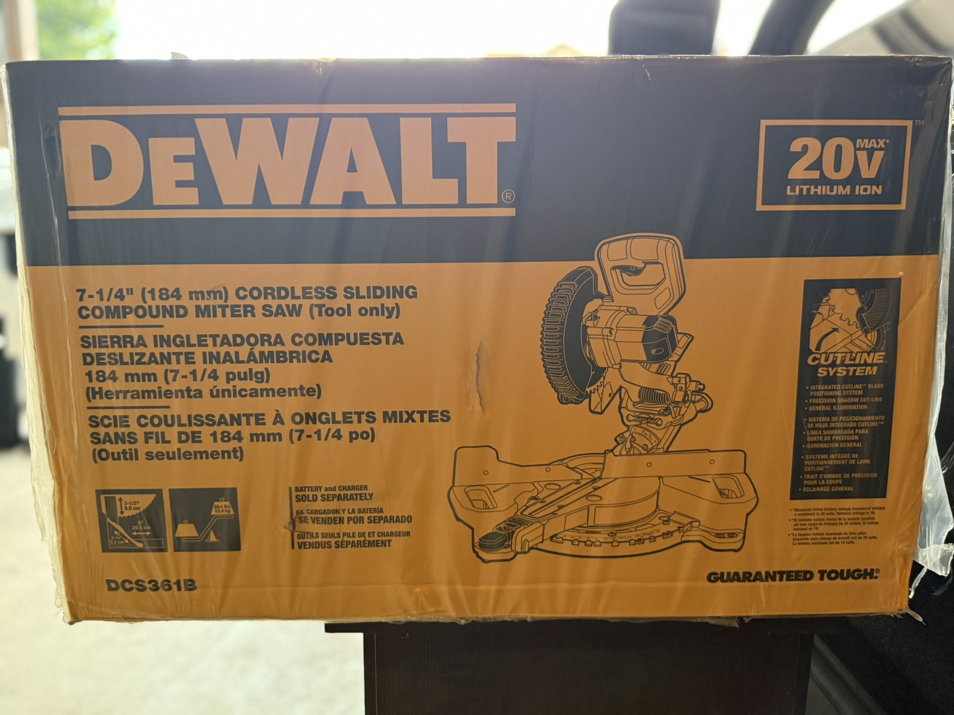 7-1/4” Dewalt Cordless Miter Saw