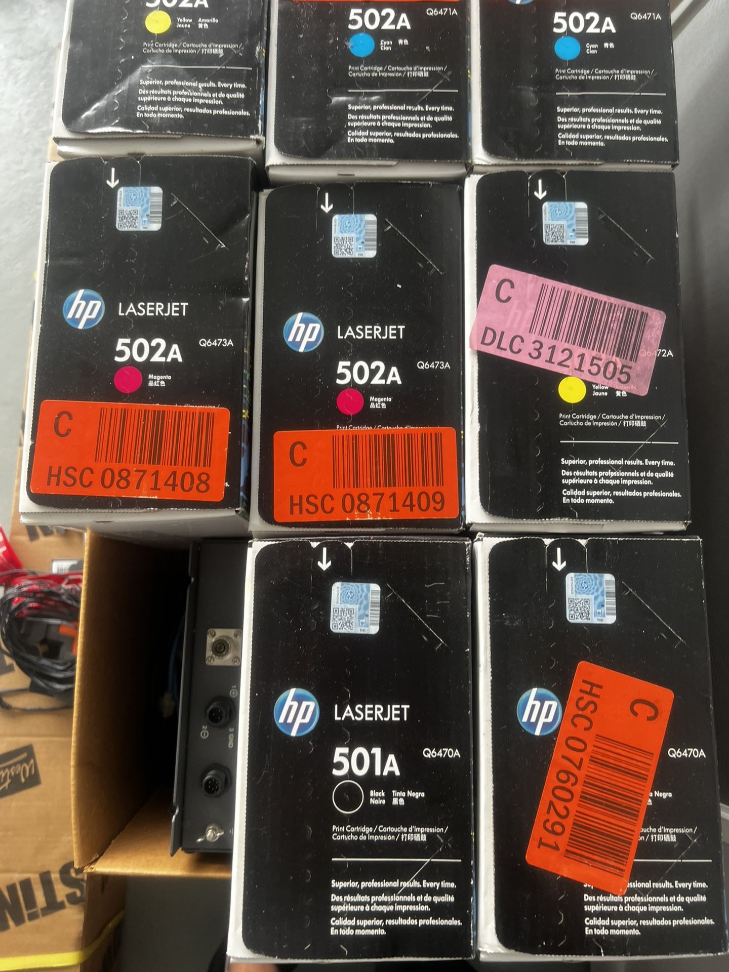HP 501- 502A Toner.  Brand New Sealed Box