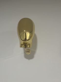 Gold Wall-Mounted Wig Display Heads (Set of 3)