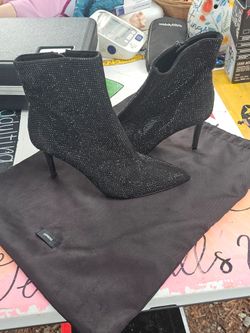 Express Women's Sparkle Rhinestone Pointed Toe Heeled Ankle Booties. Make offer