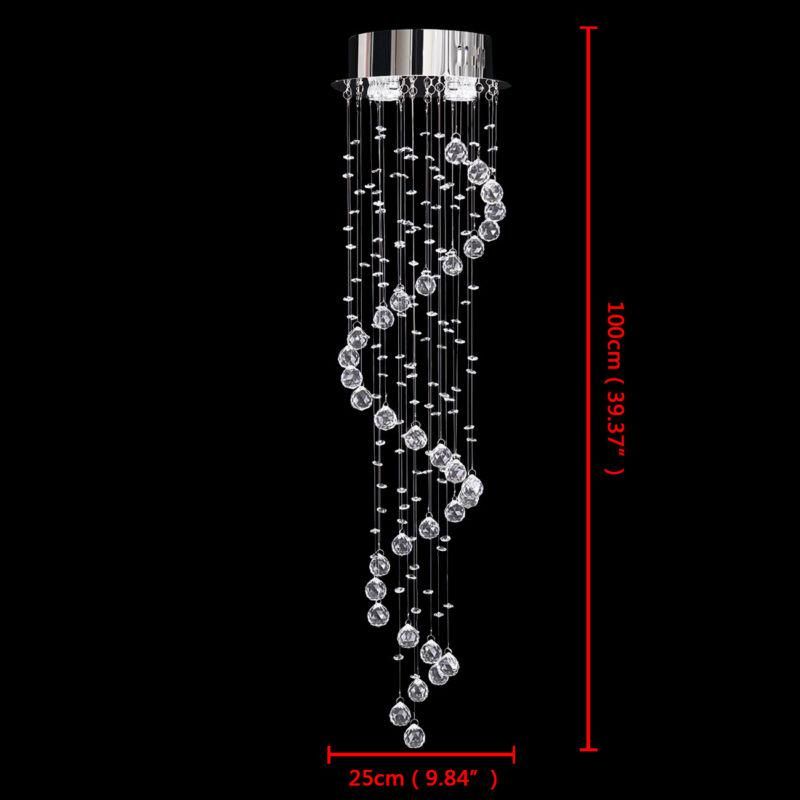 Modern Crystal Chandelier Rain Drop Lighting Ceiling Lights Pendant Lamp Bedroom