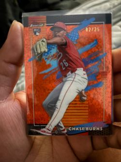 2026 Topps Finest Chase Burns Orange Refractor Uncommon 2/25 RC