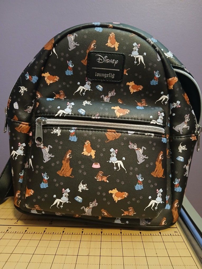 Disney Loungefly Designer Backpack Purse w/ Matching Wallet