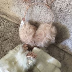 Deer earmuffs and gloves set