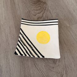 Handmade Ceramic Square Dish with Geometric Design - Must go today 10/1 - moving sale