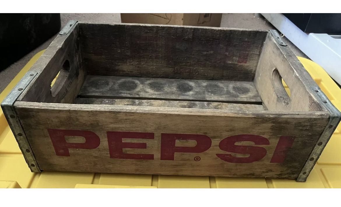 Vintage Pepsi Wood Soda Bottle Crate Ohio Kentucky