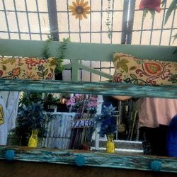 Hand-Painted Mirror With Knobs 