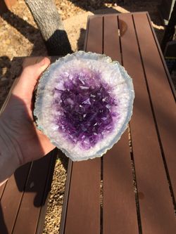 Amethyst crystal geode