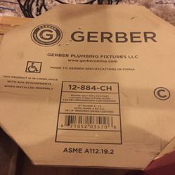 Gerber Plumbing 12-884-CH Gerber Maxwell, 19 In. Round, 4 In. Center To Center Drop-In Lavatory Sink, White