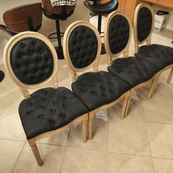 Leather dining room chairs set of 4