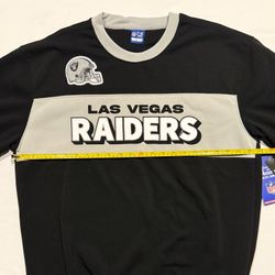 Las Vegas Raiders Men’s Sweatshirt Large Black Gray NFL Crewneck Pullover NWT
