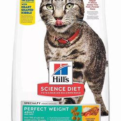Perfect Slimming Adult Dry Cat Food 7 Lbs Bag Hills Science Diet