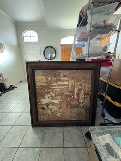 Large Framed Asian Art Print (44.5 x 44.5)
