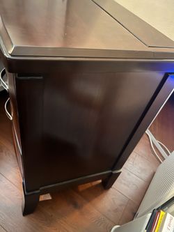 Two Chocolate brown wood night stands