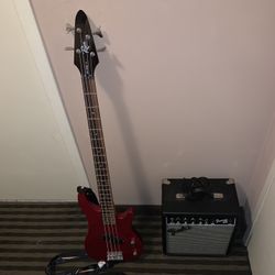 🎸 Rogue SX-100B Bass Guitar + Fender Frontman 15B Amp Bundle