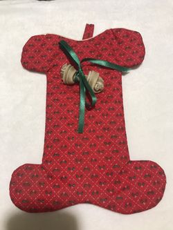 Vintage Dog Christmas  Stocking