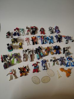 LOT of 33 Transformers Cartoon TV Gashapon & Mini Action Figures Set, 3-inches