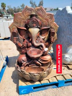 CONCRETE CEMENT GANESH STATUE $450 EACH (40"TALL X 30"WIDE)