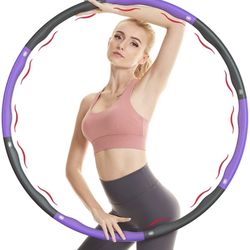 Exercise Hoop - Fitness Hoop For Adults & Kids - For Losing Weight & Massage - Assembled Exercise Hoops With 6-8 sessions For Fitness/Training/Office/