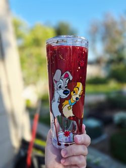 Lady and the tramp snowglobe tumbler Starbucks style 24oz acrylic lava lamp