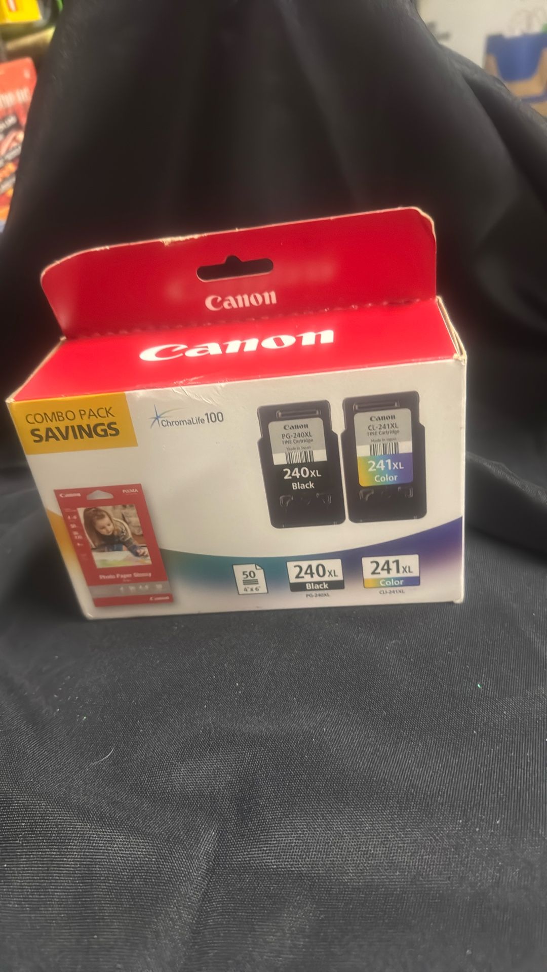 Canon, Printer, Cartridge Combo, Pack Plus Pack Of 4x6 Glossy Photo Paper