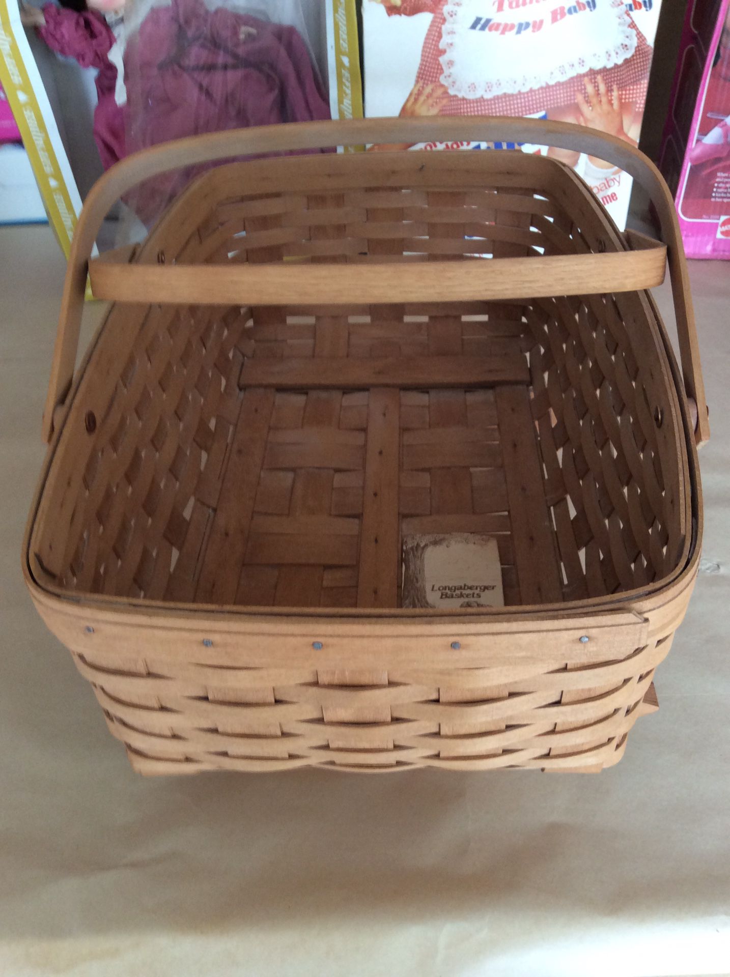 Vintage 1988 Longaberger cradle basket