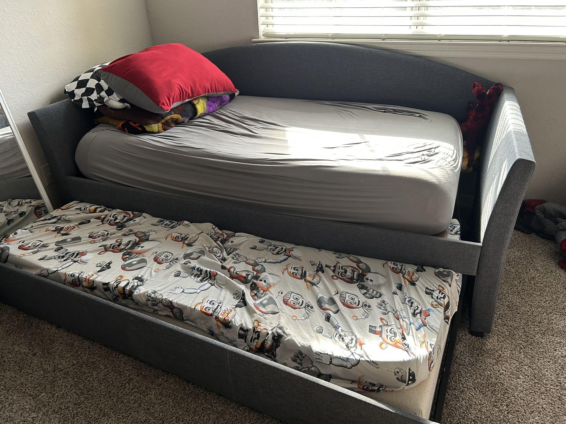 Twin Sized Trundle Captains Bed