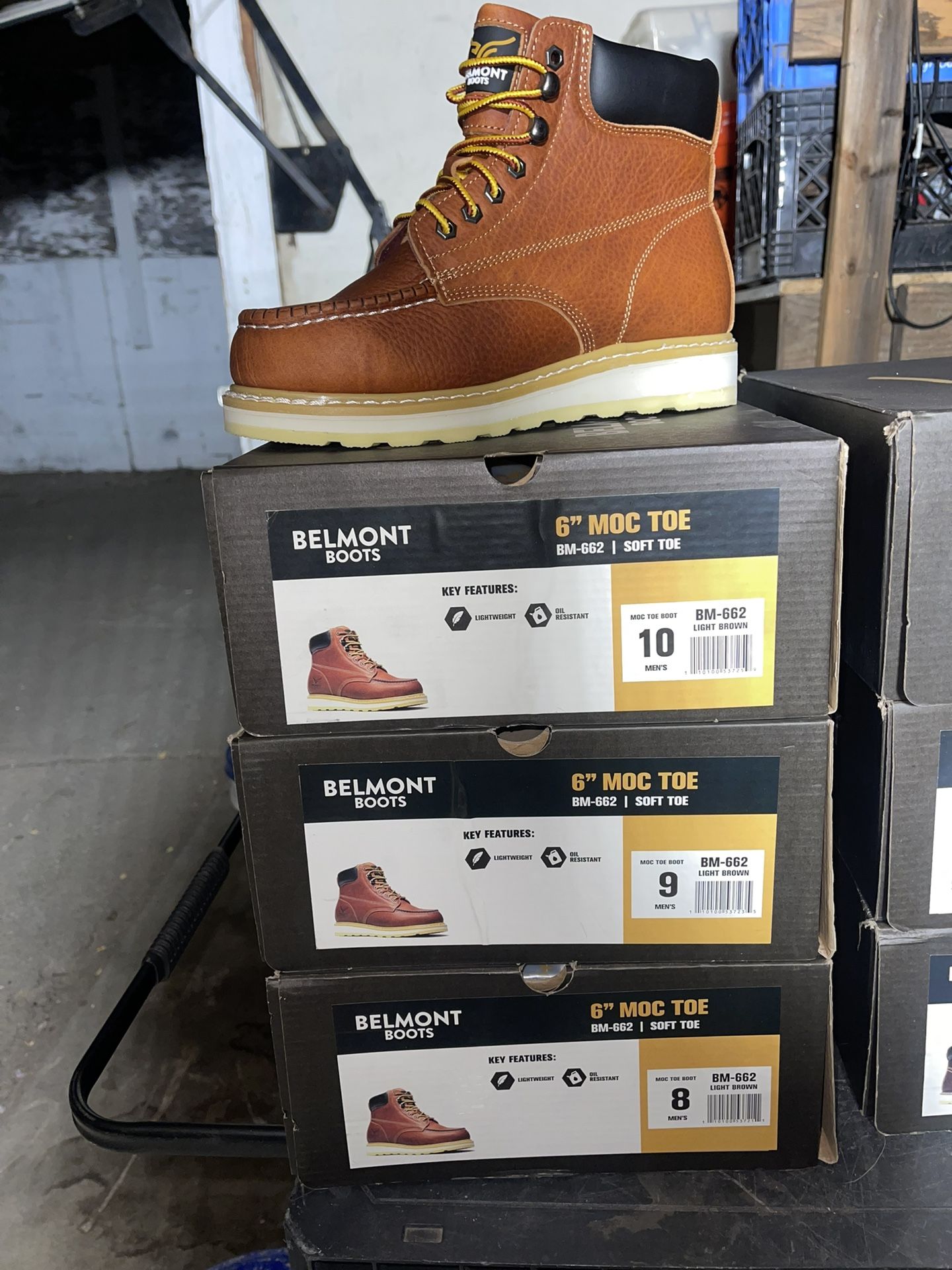 Belmont Moc Toe Soft Toe Work Boots