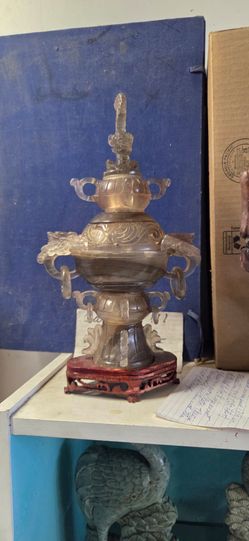Antiques and collectibles amethyst incense burner
