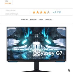 Samsung Odyssey 28" G7 4K Gaming Monitor